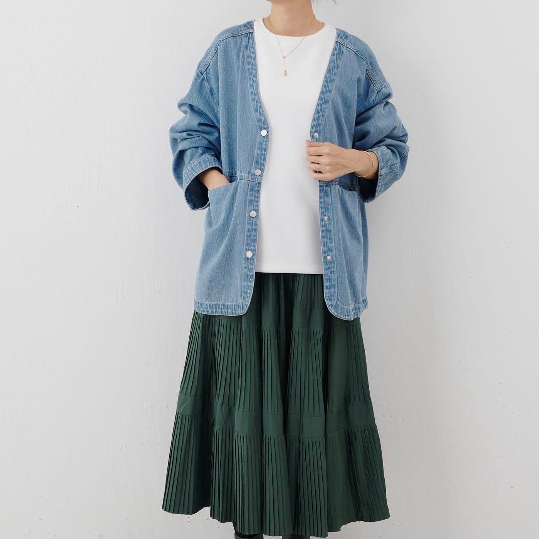 ビアズリー　デニム　ハオリ　ジャケット