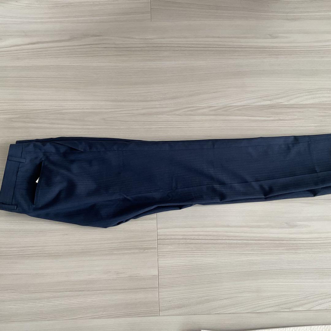 美品⭐︎Y4 タカキューTAKAQ ★スーツ 青 ストライプ ⭐︎ブルー 秋冬用