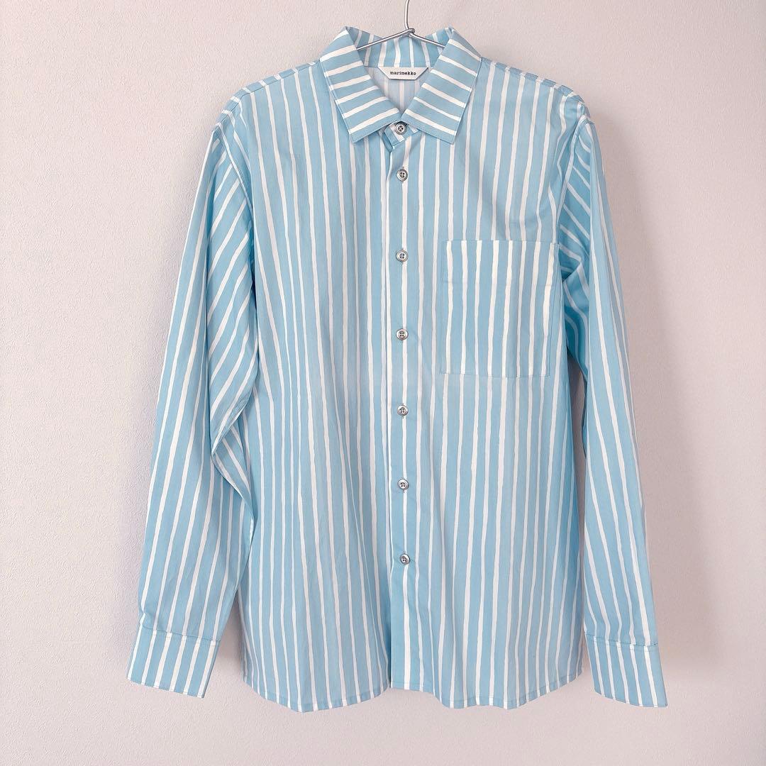 新品未使用 マリメッコ Jokapoika シャツ ライトブルー XS