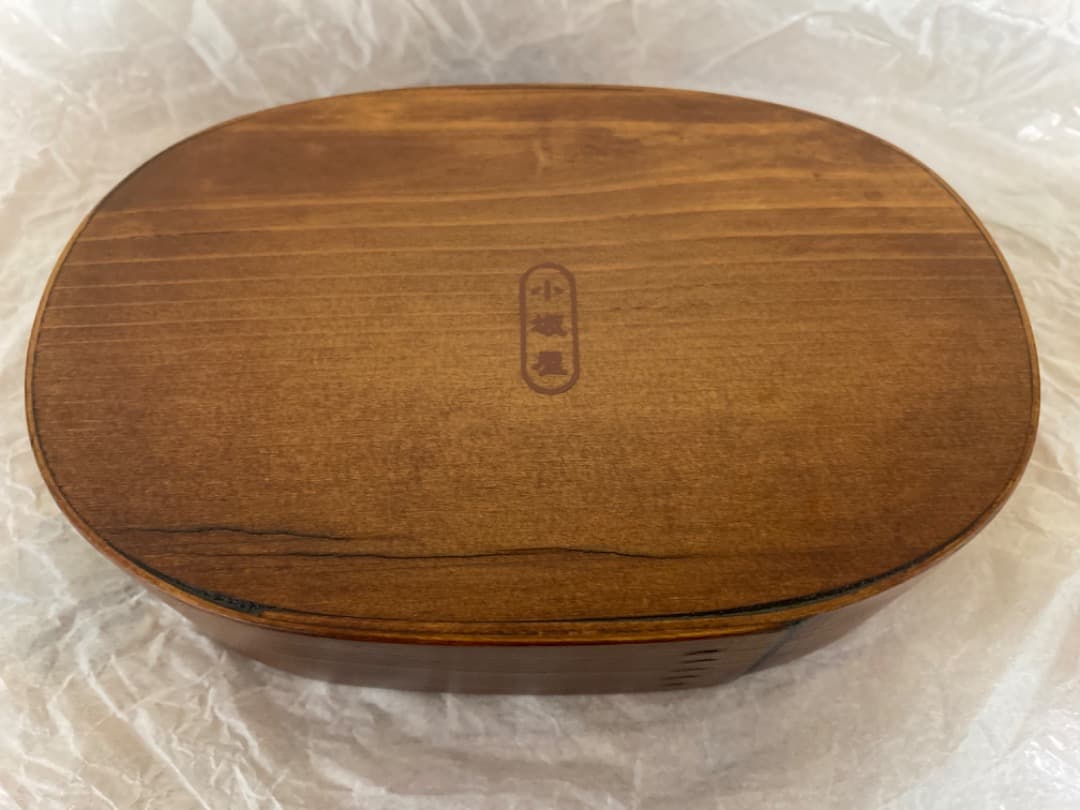 小坂屋漆器店 摺り漆 曲げわっぱ 弁当箱　楕円中