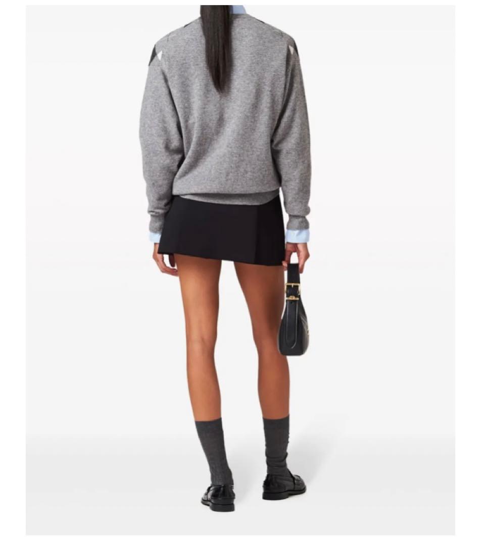 Miu Miu ロゴプレート ミニスカート ブラック 美品