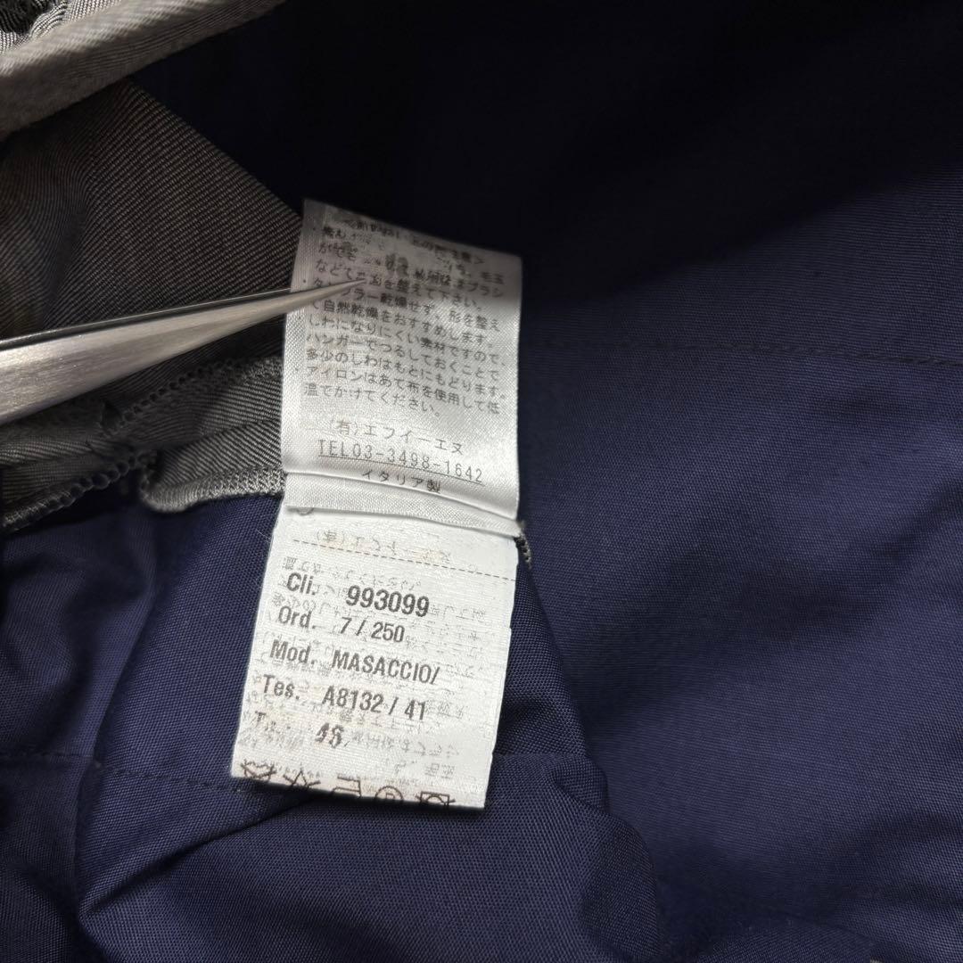 【美品】ジャブスアルキヴィオ マサッチョ トラウザー 永久クリース グレー 48