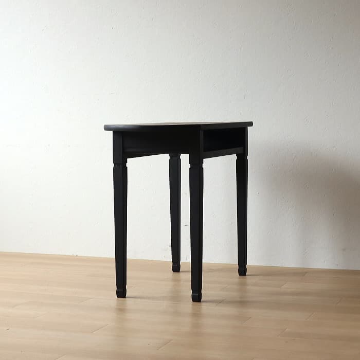 アンティーク 半円テーブル ブラック 無垢材 古家具 黒色 カウンター