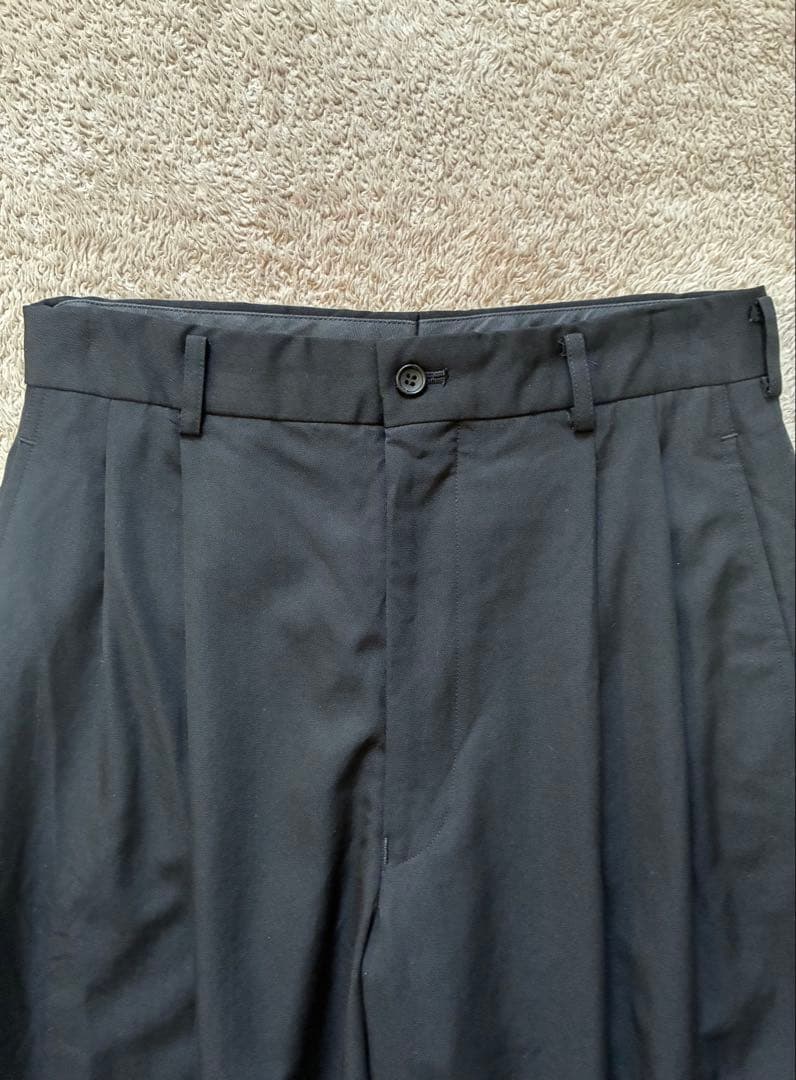 90's コムデギャルソンオム 2タック ウールスラックス 田中オム ブラックS