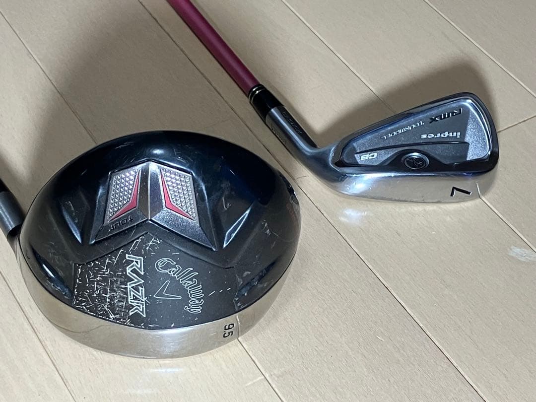 【希少】　練習用柔らかシャフト　ドライバー•アイアンセット