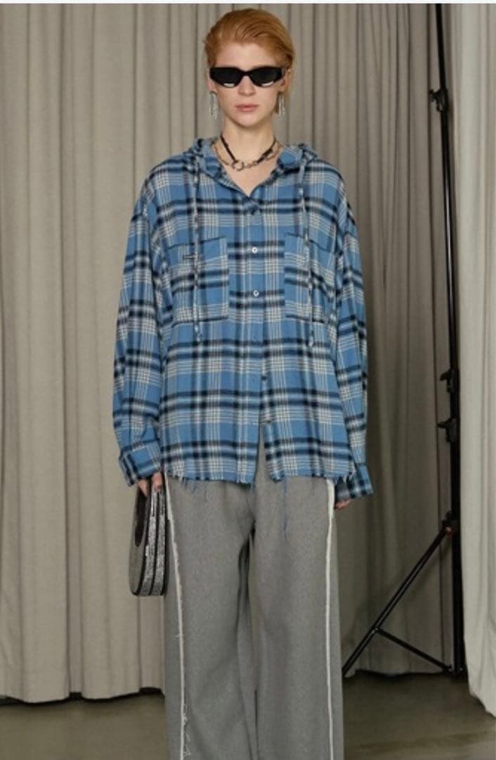 PRANK PROJECT フーデッドチェックシャツ