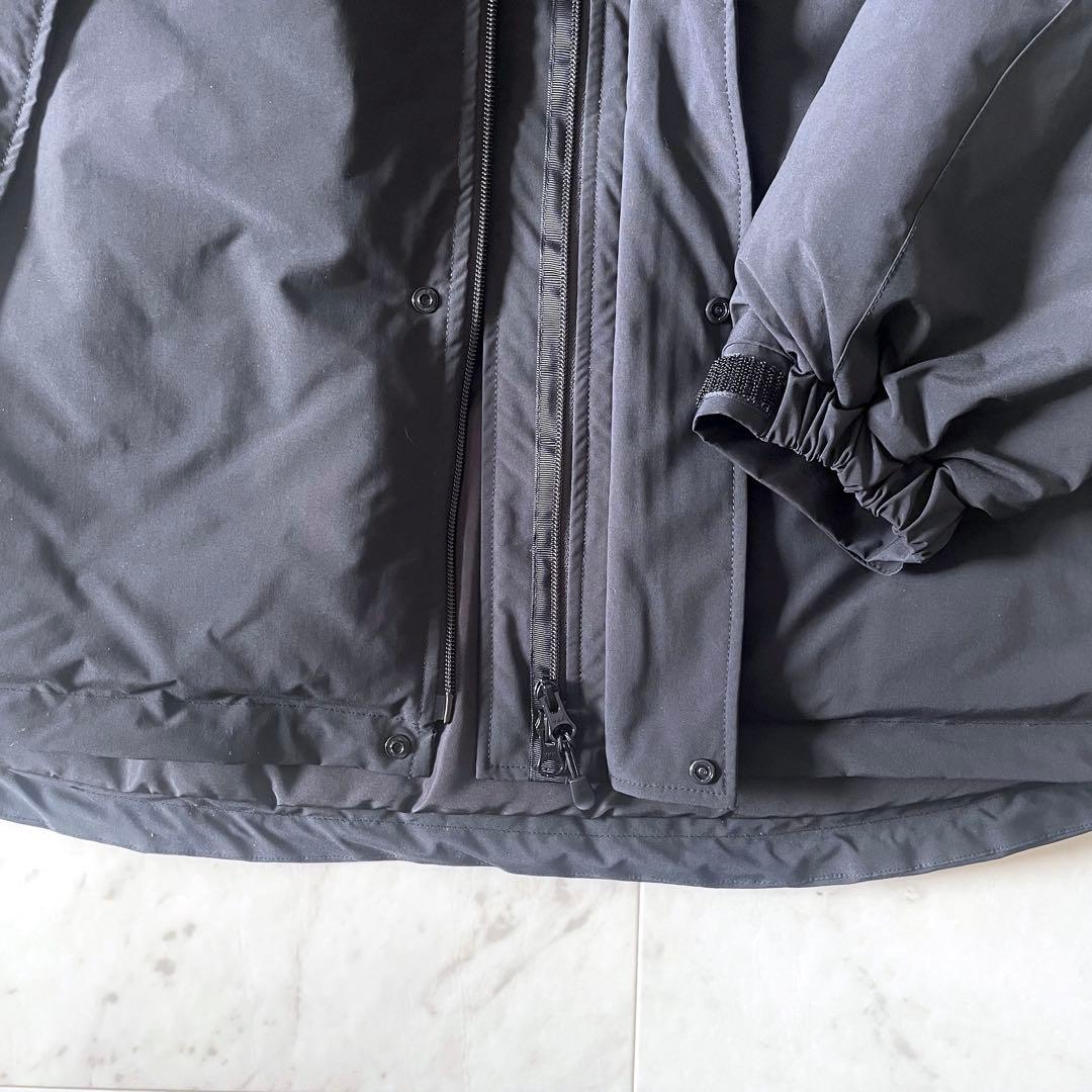 スローブイエナ ポリエステルタッサー中綿モンスターパーカーブルゾン ブラック