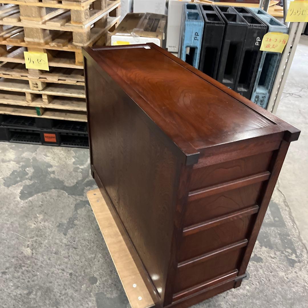 【鍵付】◇和箪笥◆しっかり造り◇３段目割れ有