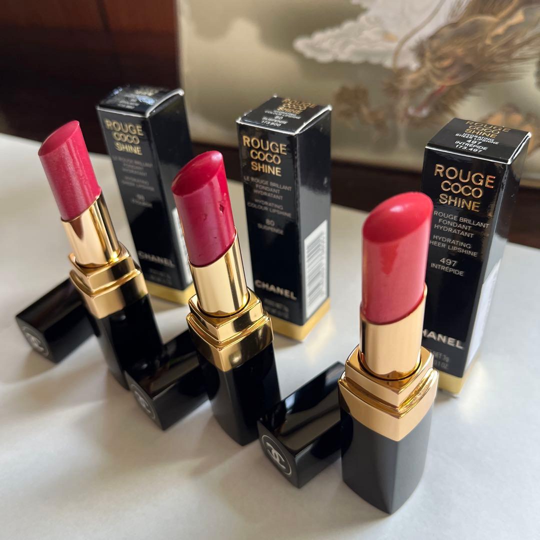 CHANEL ROUGE COCO SHINE 口紅 人気色3本セット　新古品