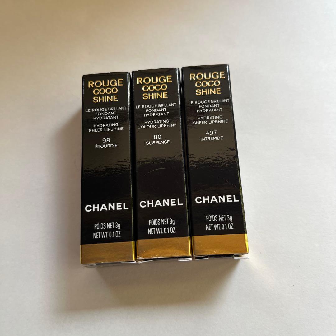CHANEL ROUGE COCO SHINE 口紅 人気色3本セット　新古品