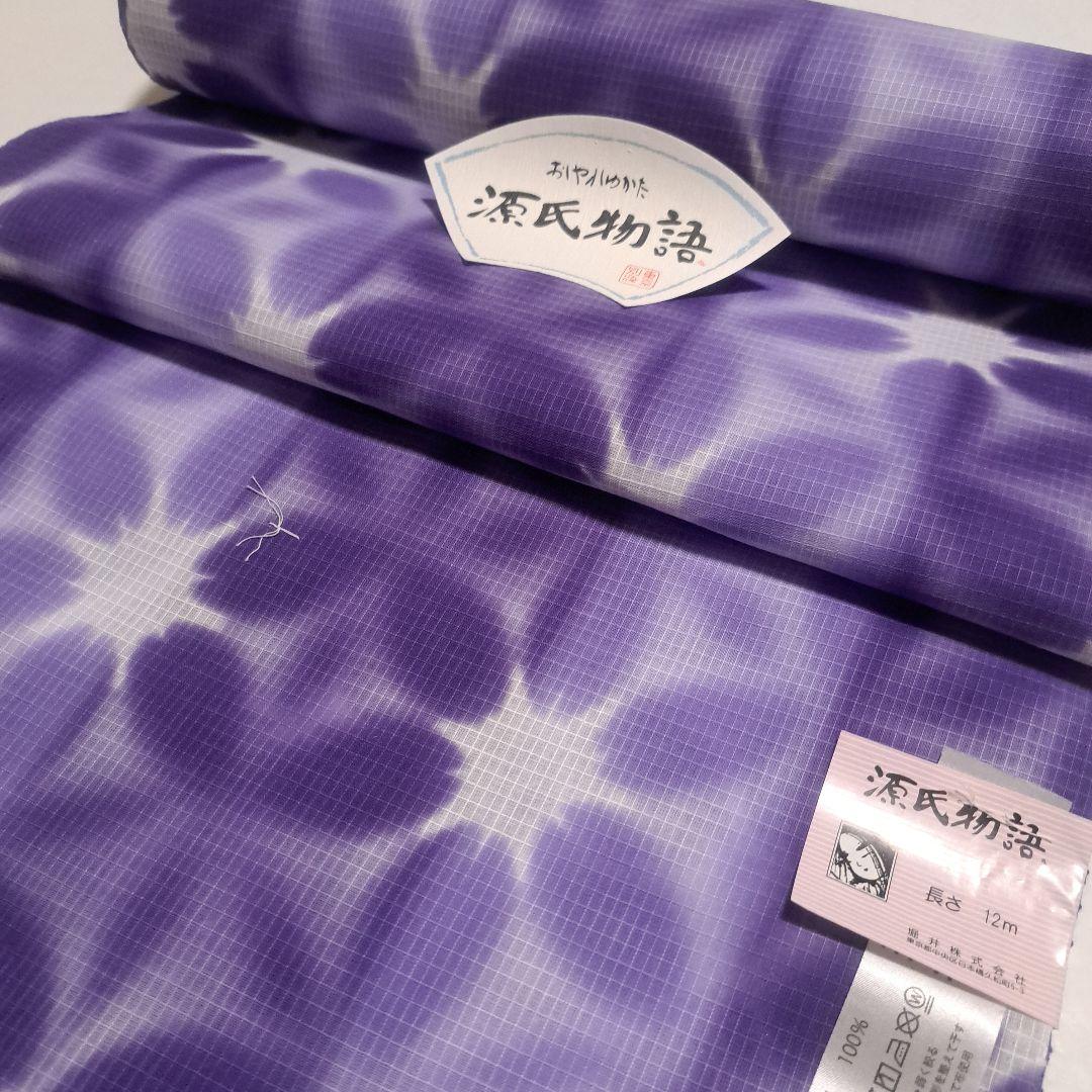 No.5212　浴衣　綿紅梅　源氏物語　着物　反物　新品未使用