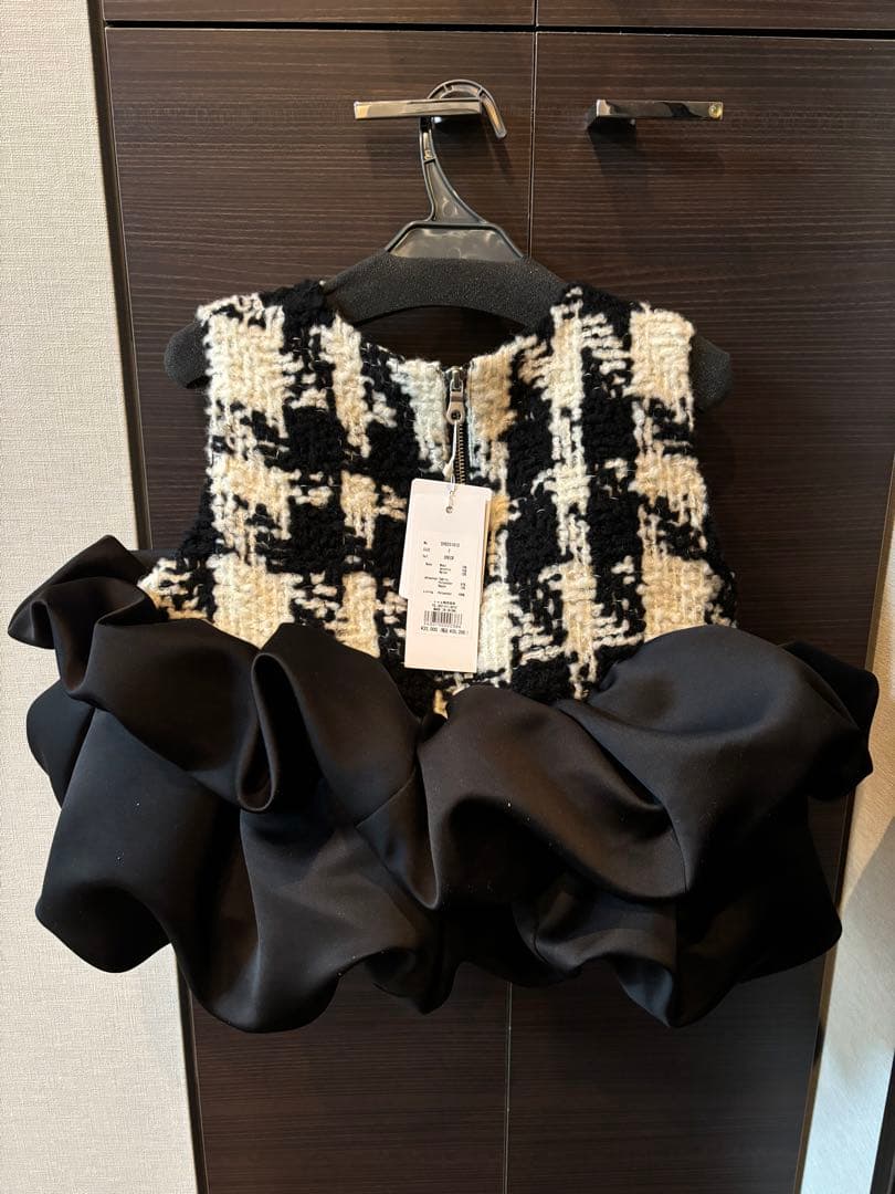 sheller シェリエ gingham tweed bloom tops