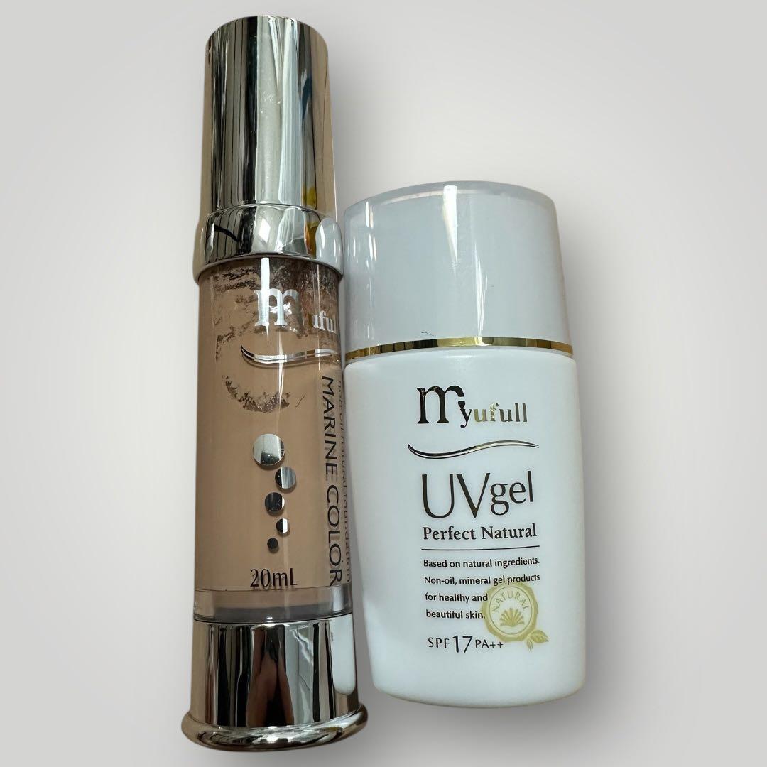 1回使用箱付】ミューフルUVジェルPN＋オイルフリーファンデーションマリンカラー