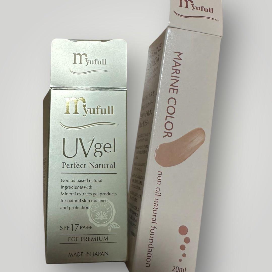 1回使用箱付】ミューフルUVジェルPN＋オイルフリーファンデーションマリンカラー