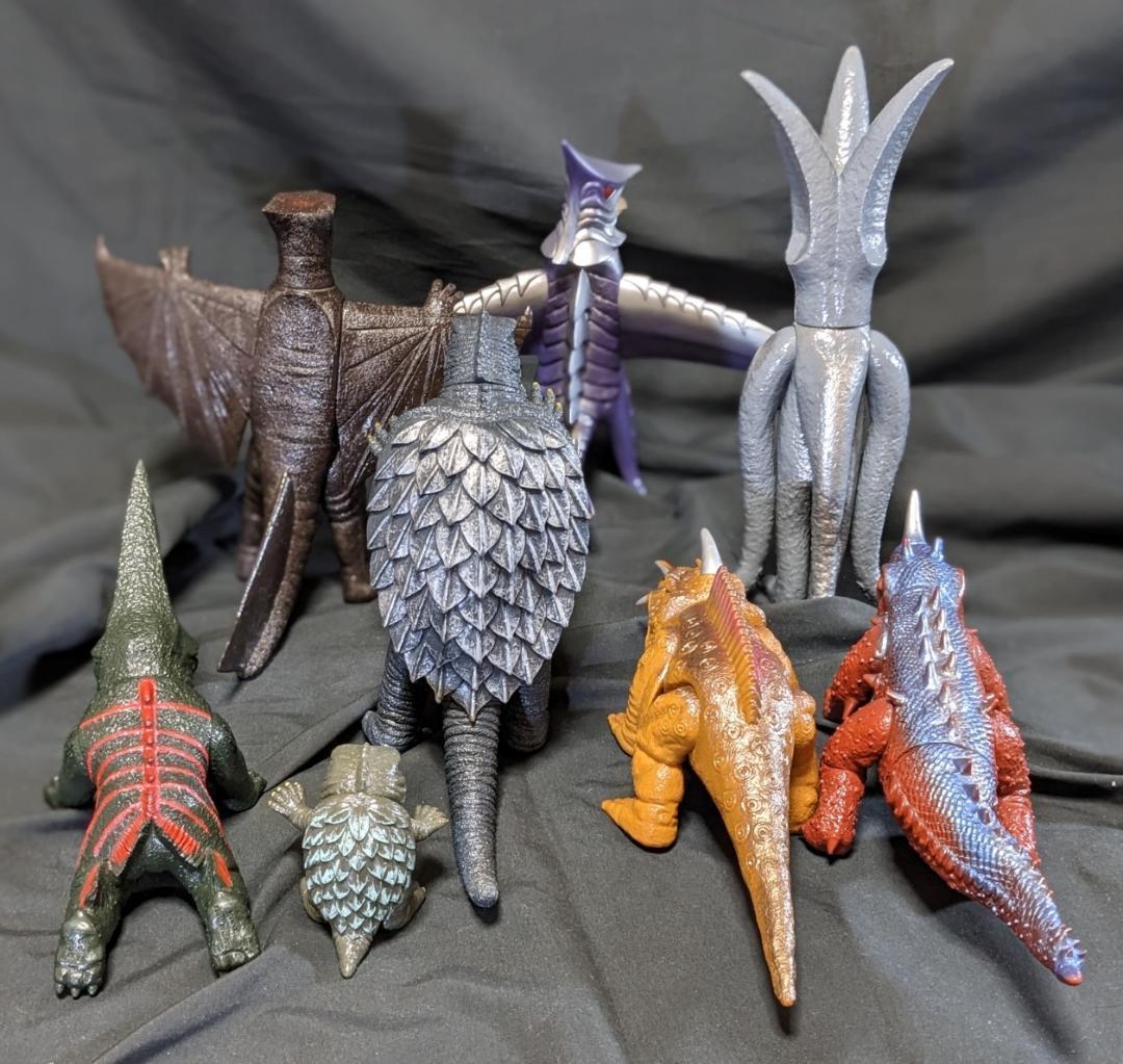 昭和ガメラ＆登場怪獣（バンダイ）ソフビフィギュア・コンプリート７体セット＋1