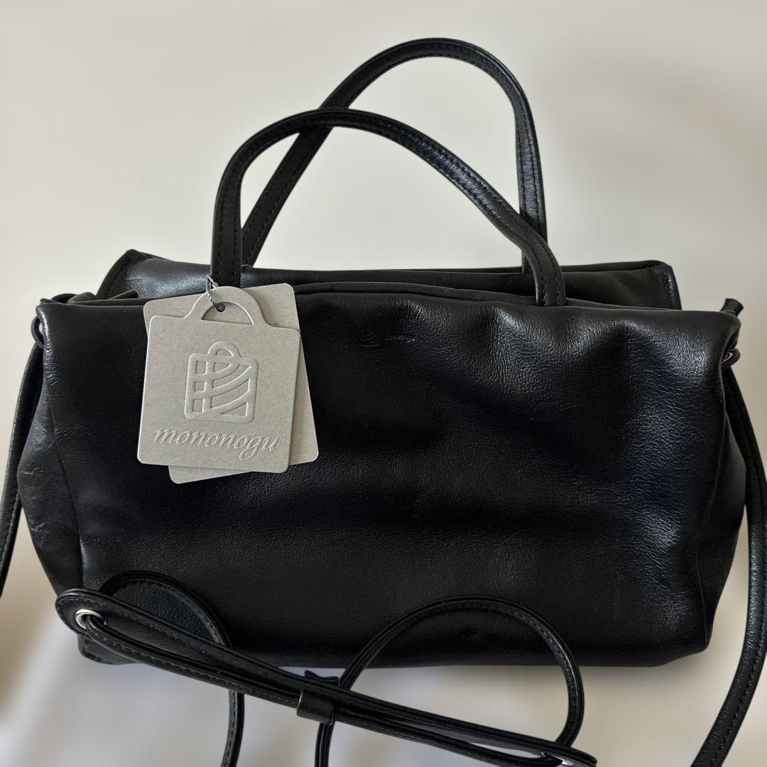 新品未使用タグ付き❣️mononogu モノノグ　黒 2wayバッグ