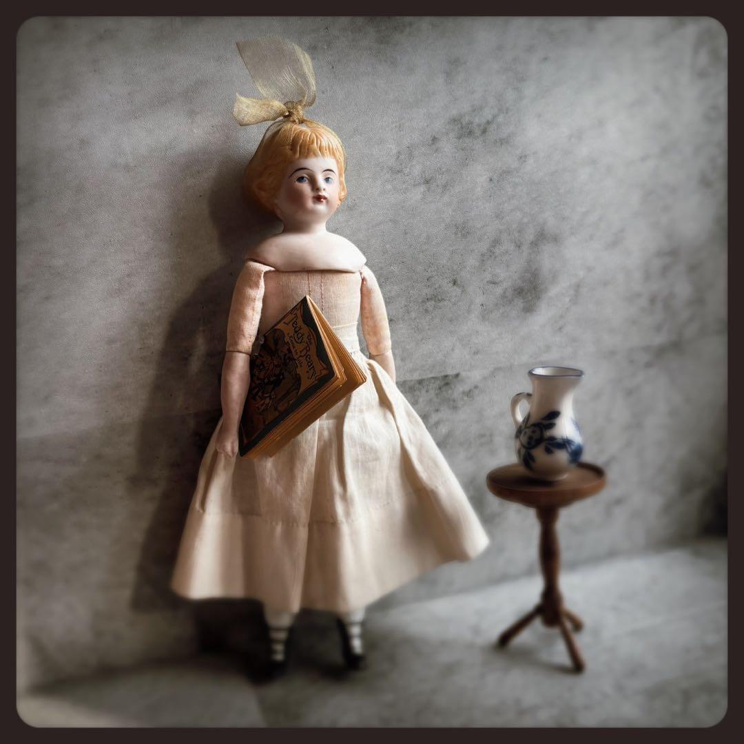 アンティーク　ブロンド　パリアンドール ビスクドール　チャイナヘッドドール