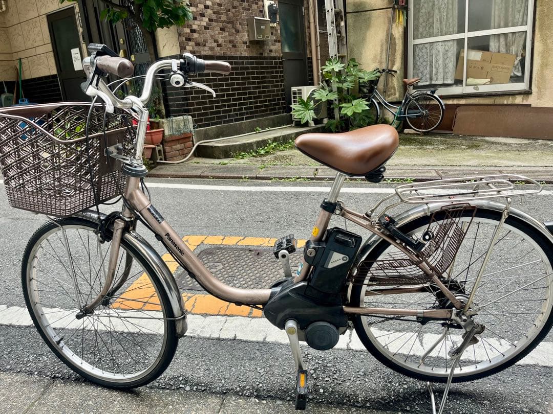 電動アシスト自転車 パナソニック　VIVI TX ブラウン 前面バスケット付き