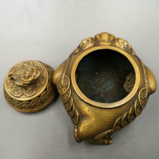 新品！純銅 细工 香炉 置物