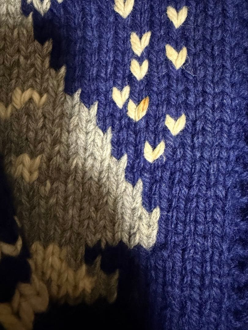 50s 60s ヴィンテージ カウチンセーター ニット シャチ柄 トラウト