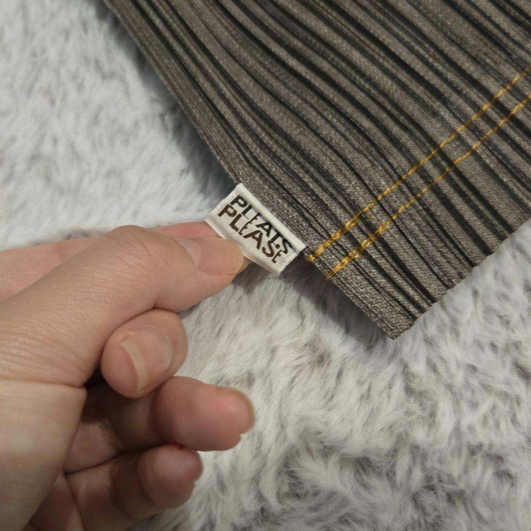 ISSEY MIYAKE PLEATS PLEASE デニム転写半袖トップス