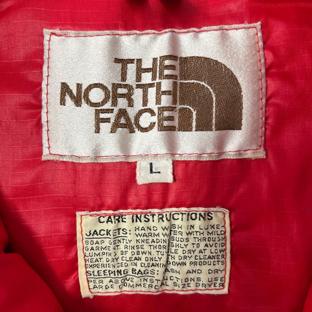 80s ノースフェイス OLD NORTH FACE 茶タグ ダウン ベスト L
