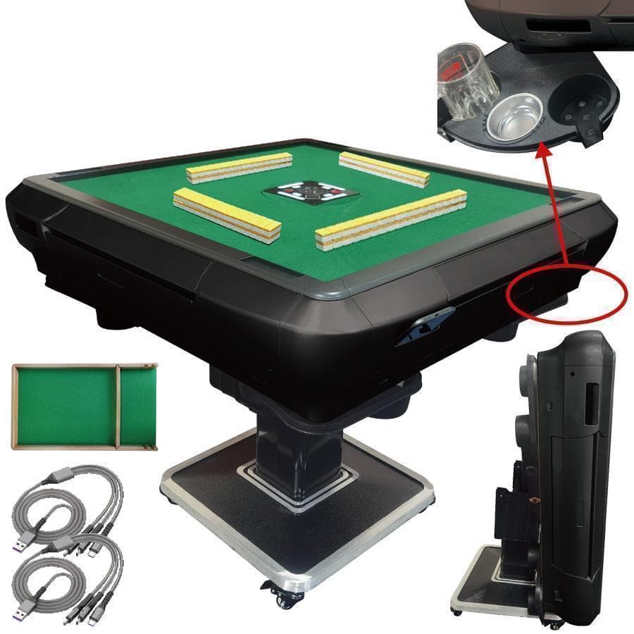 全自動麻雀卓 家庭用 折りたたみ 麻雀卓 28mm マットブラックR2120