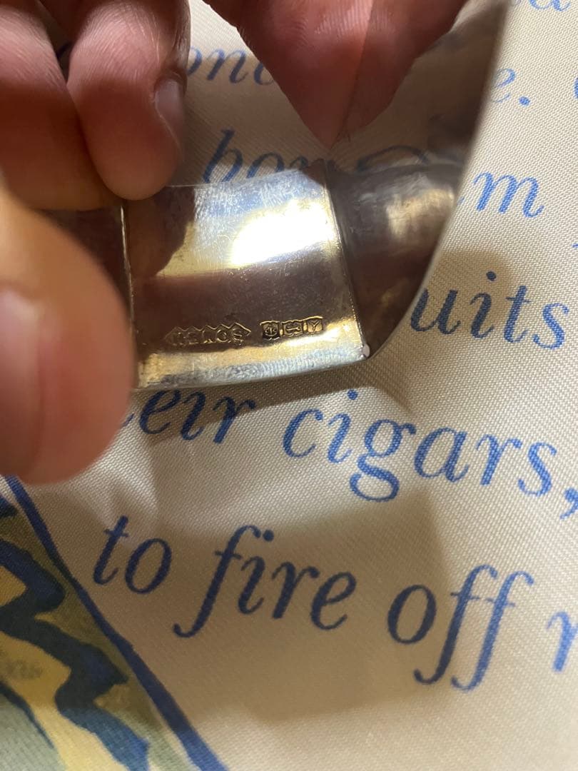 イギリス　ナプキンリング　silver925 銀無垢