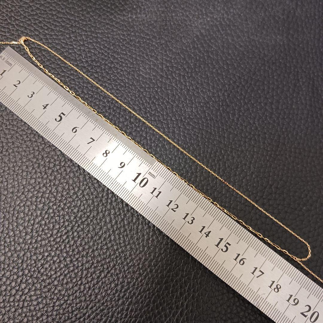 (B020212) K18 YG ネックレス あずきチェーン ２連 レディース