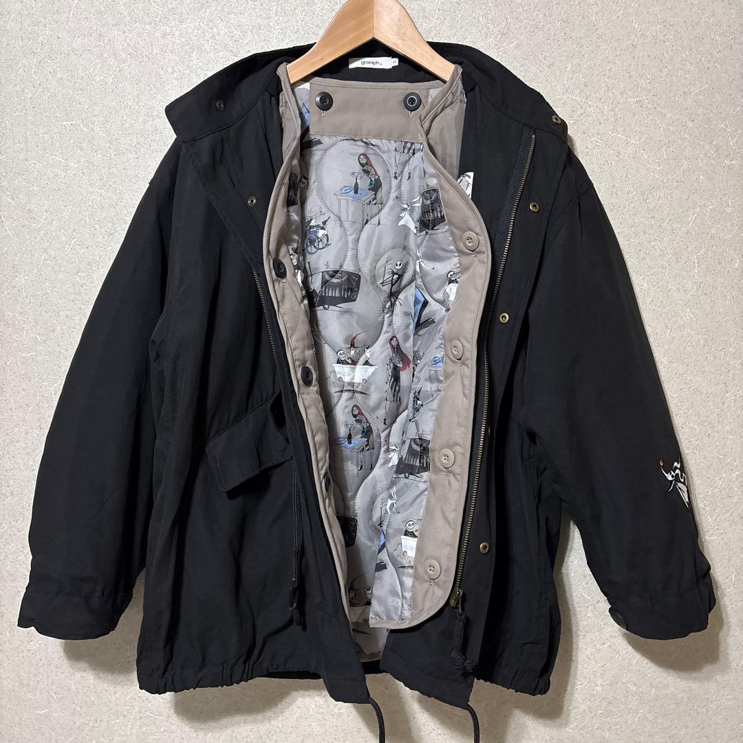 グラニフ　ナイトメア　永遠に　ショートモッズコート　ブラックSS 男女兼用