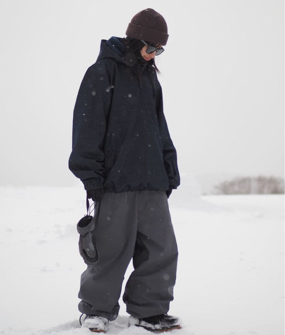 ユズMAHF ハーフジップジャケット 黒　メンズ ユニセックス