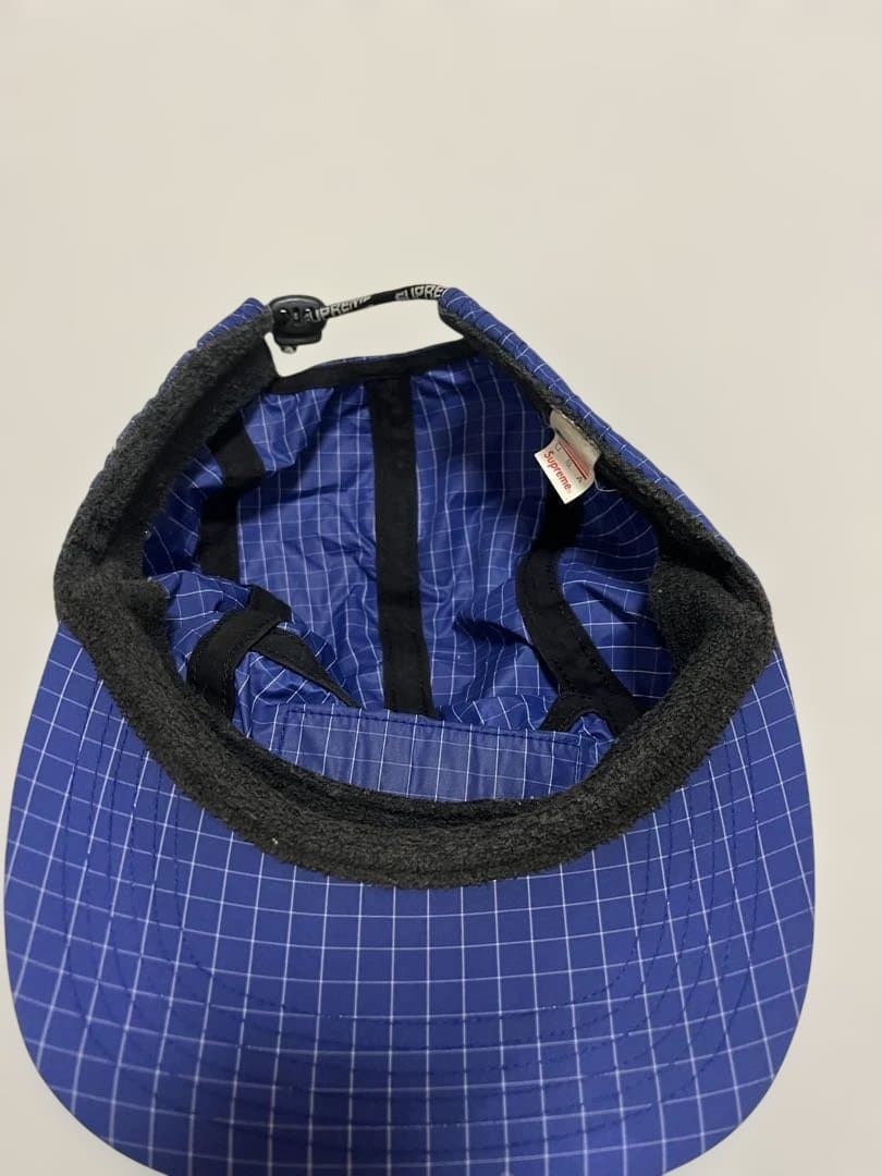 Supreme ネイビー チェック柄 ワークキャップ