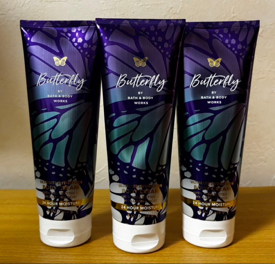 【バタフライ】Bath&bodyworks ボディクリーム３本