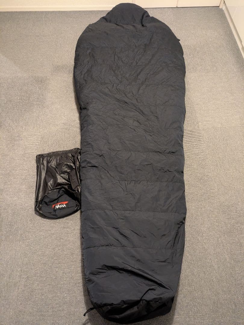 ナンガ×山渓別注　オーロラ 600DX ロング オールブラック シュラフ（中古）