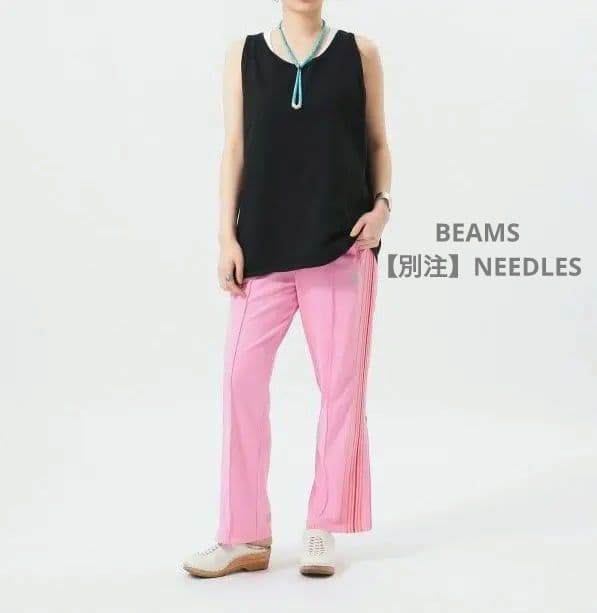 NEEDLES/ トラックパンツ　カジュアルパンツ　レディース　ピンク