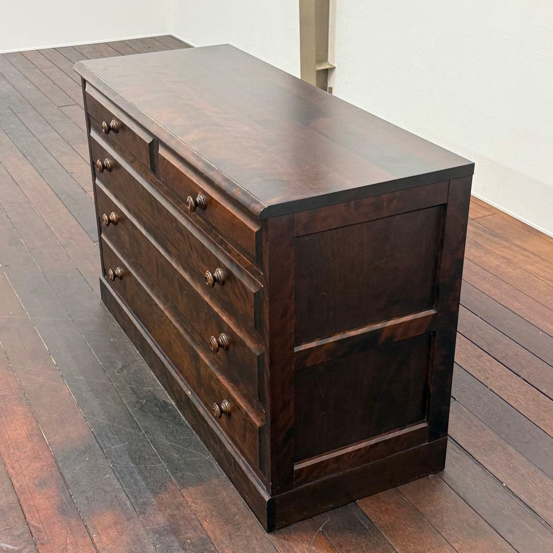 H110K37 北海道民芸家具 4段チェスト