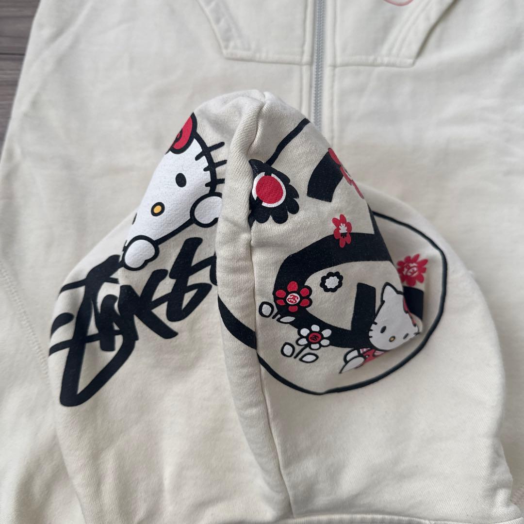 Hello Kitty x Stussy パーカー Mサイズ ホワイト