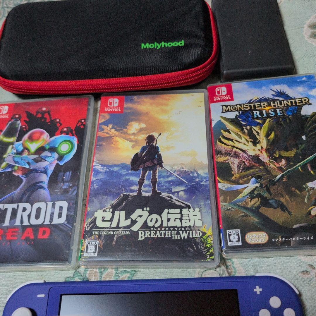 Nintendo Switch Lite ブルー + ゲームソフト3本