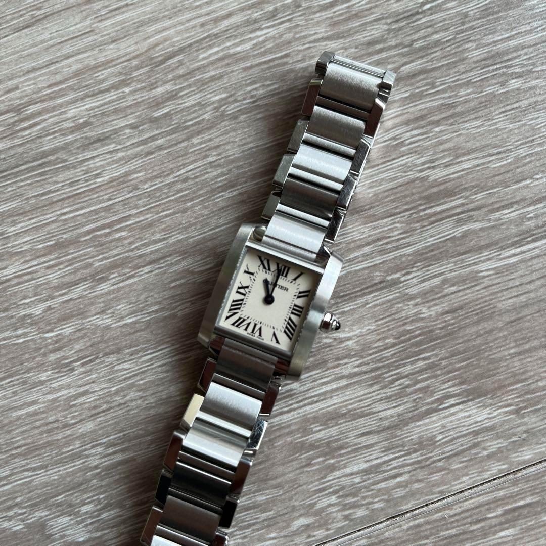 【美品】カルティエ タンク フランセーズ Cartier ステンレススチール 箱