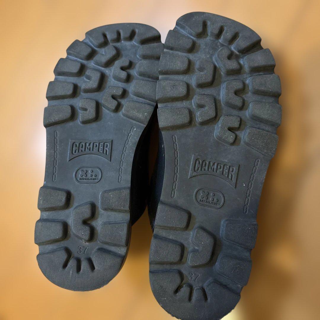 カンペール サボ サンダル 黒 本革 23.5 37