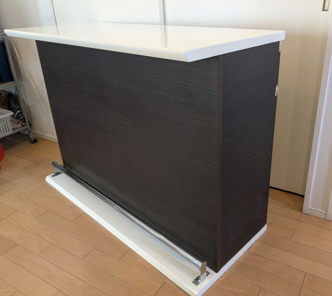 m*a様 ダークブラウン カウンターテーブル 幅約120cm