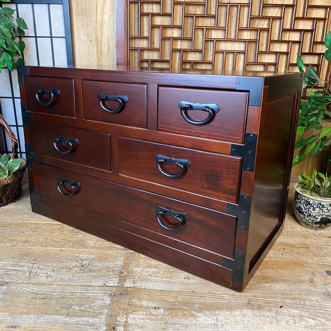 訳あり品！【78】民芸家具桐材木製無垢多引き出し箪笥チェスト総桐タンス収納家具