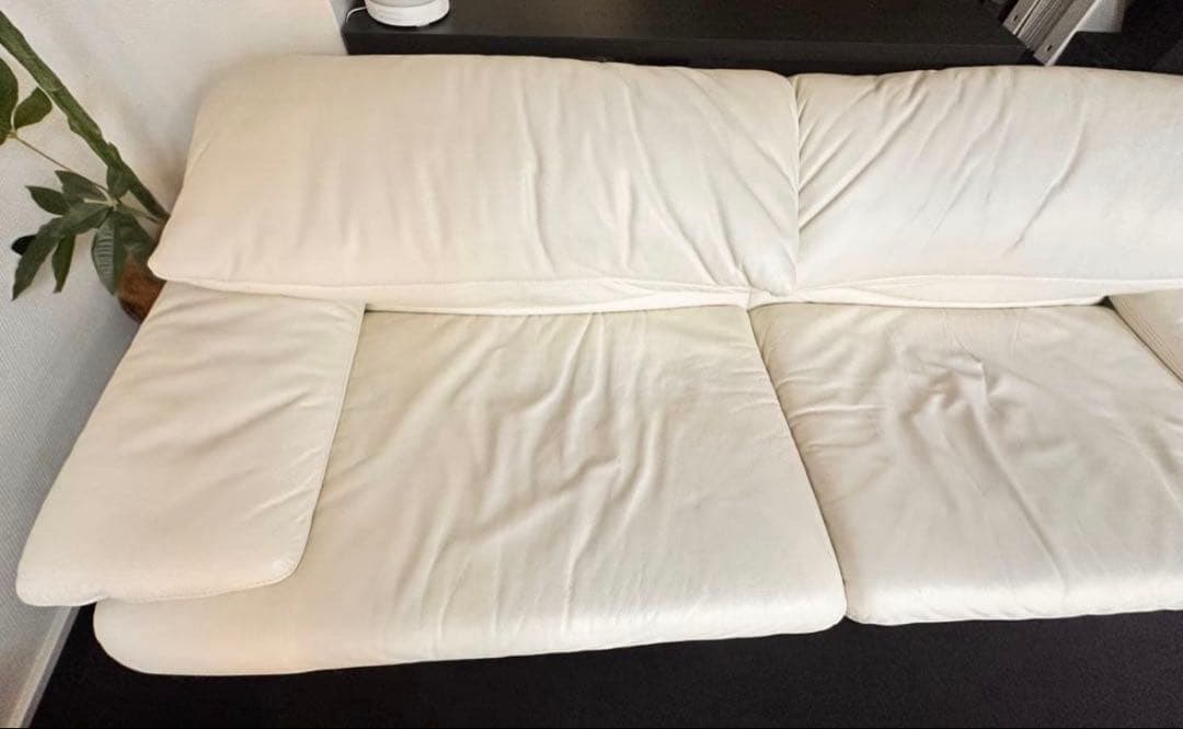 B&B Italia 本革ソファ アイボリー 3人掛け イタリア製