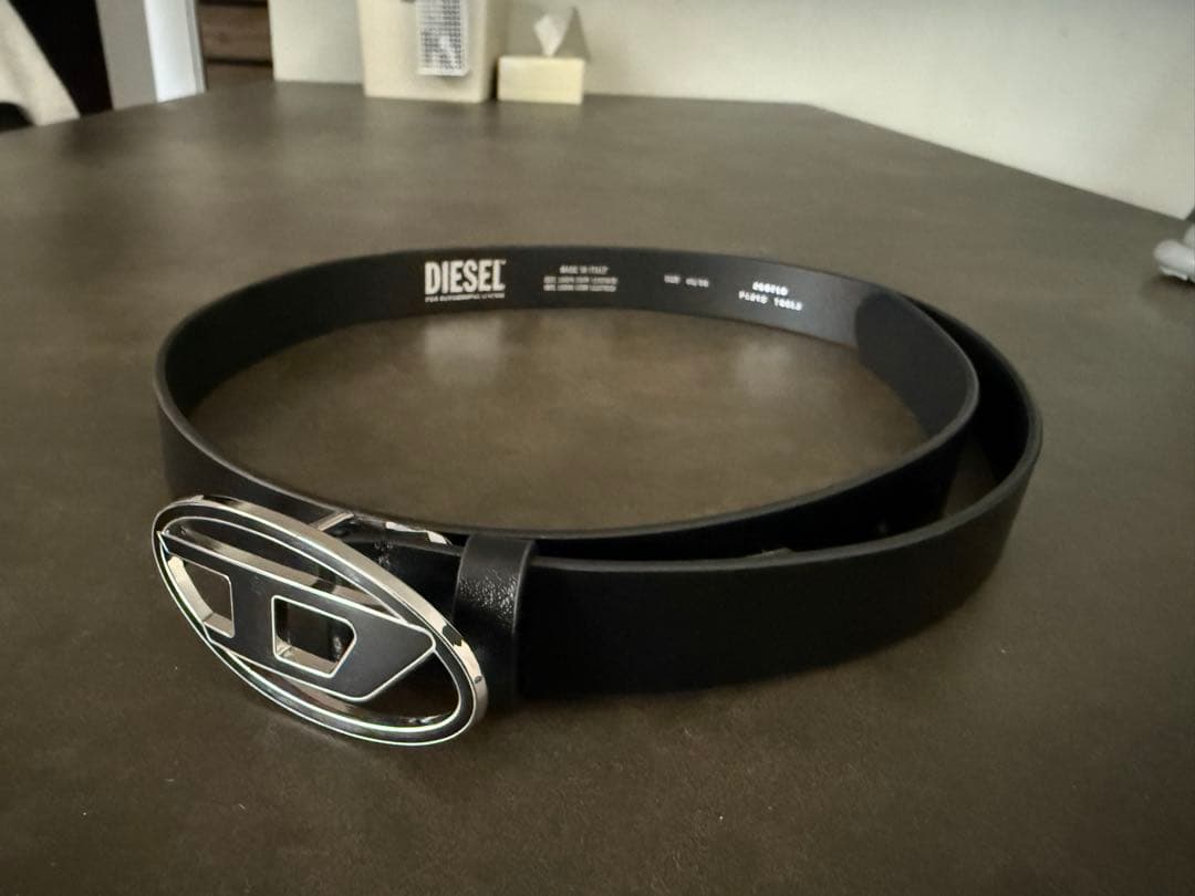 DIESEL ブラック ベルト 85/34