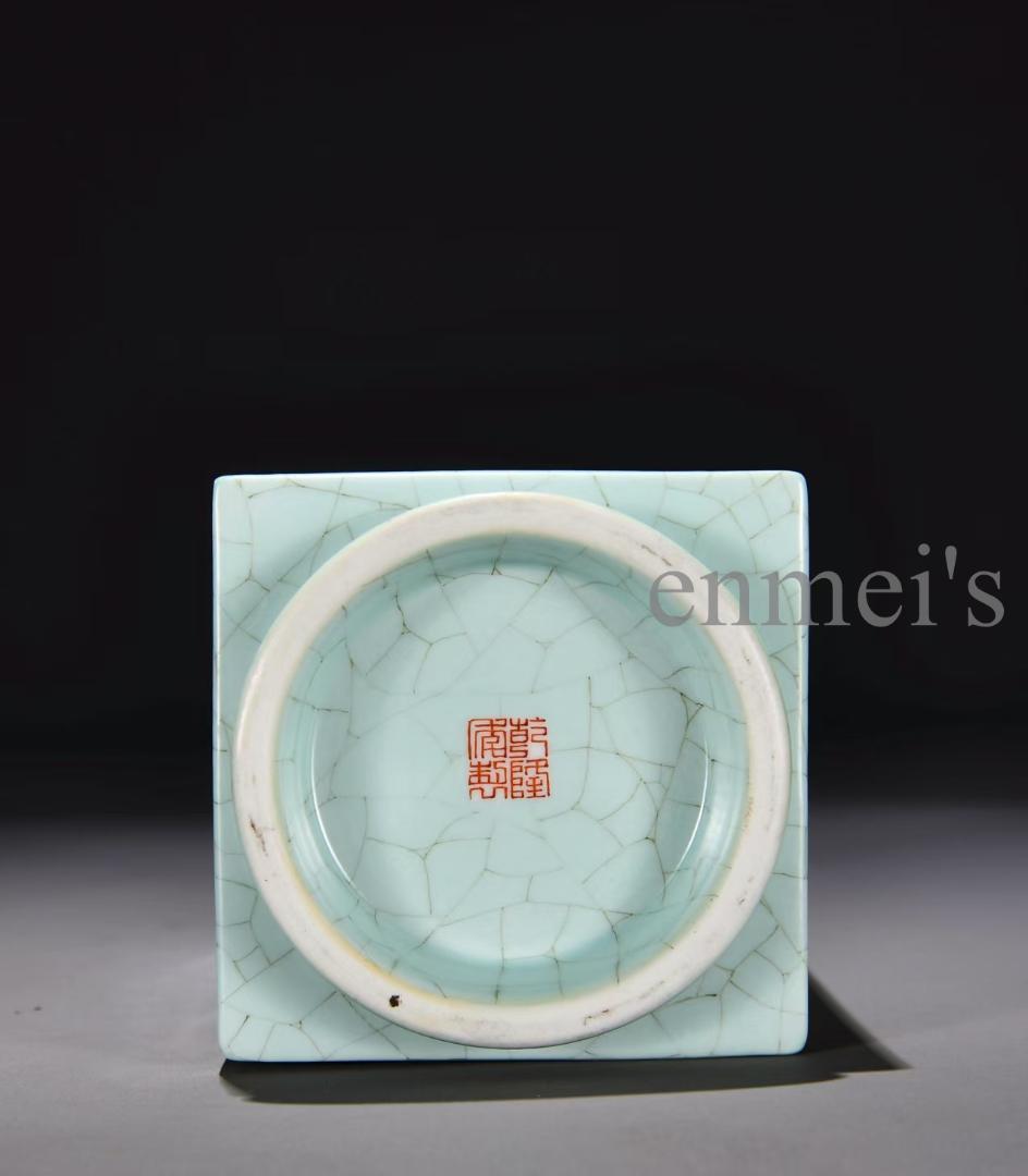 中国古美術 清乾隆 粉彩山水詩文琮式瓶 花瓶 唐物 陶磁 装飾壺 文房具 時代物