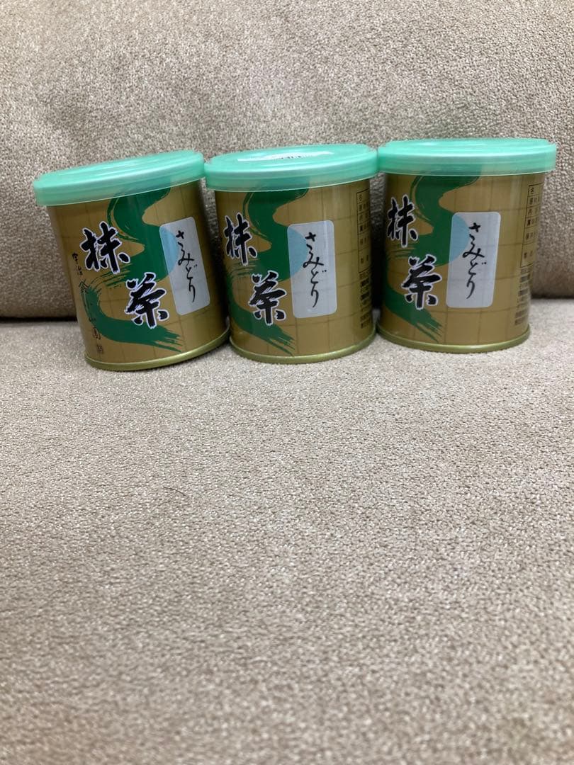 ★新品未開封★　抹茶　山政小山園【さみどり】30g×3缶