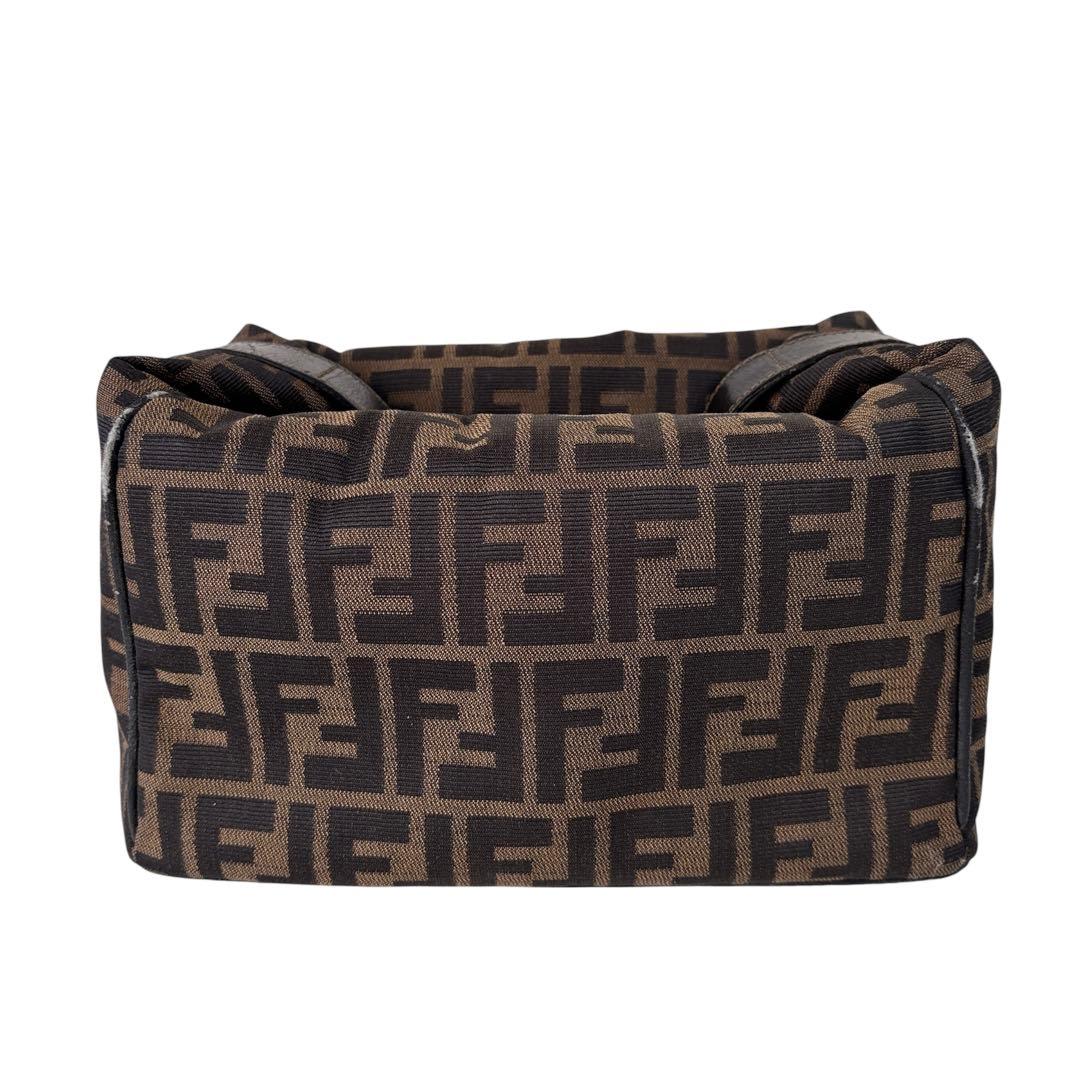 FENDI フェンディ ズッカ バニティバッグ ポーチ ブラウン