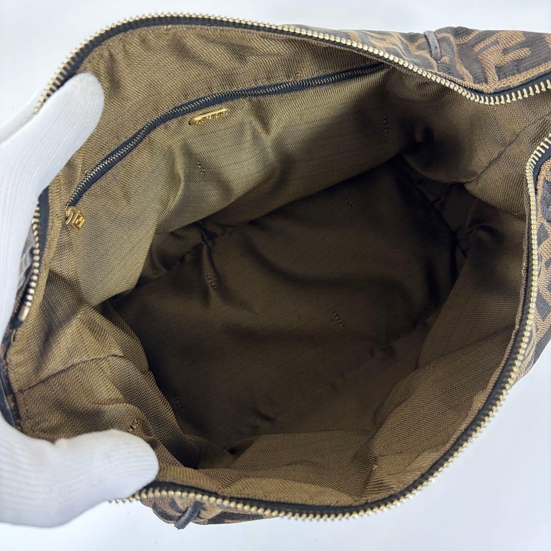 FENDI フェンディ ズッカ バニティバッグ ポーチ ブラウン