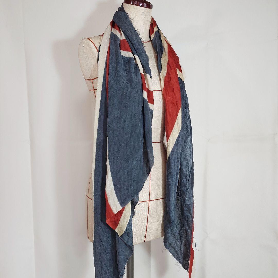 イフシックスワズナイン ストール ユニオンジャック 大判 ルグランブルー