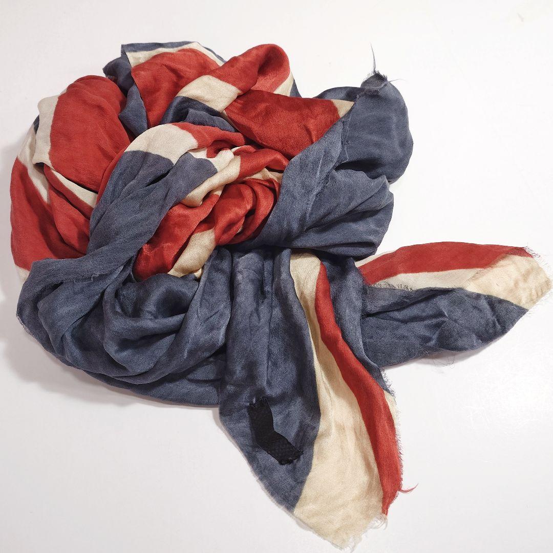 イフシックスワズナイン ストール ユニオンジャック 大判 ルグランブルー